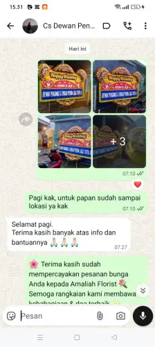 Testimonial Papan Bunga Pernikahan ponorogo